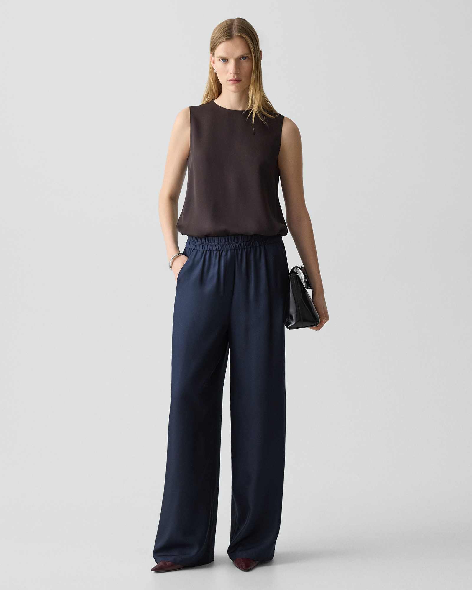 Mod Silk Twill Pull On Pant | WOMEN（レディース）｜Theory 公式通販