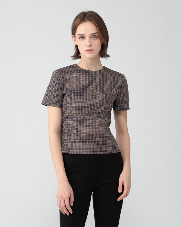 【Theory】Knit Plaid Minimal Tee 【Theory】Knit Plaid Minimal Tee
