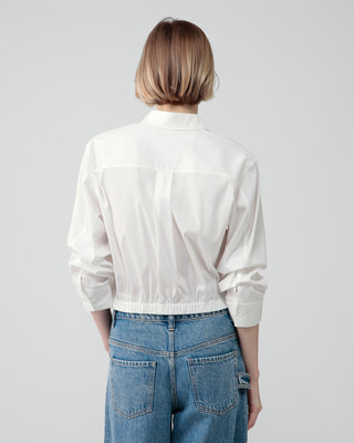 Cotton Shirting Fixed Sleeve Shirt | WOMEN（レディース）｜Theory