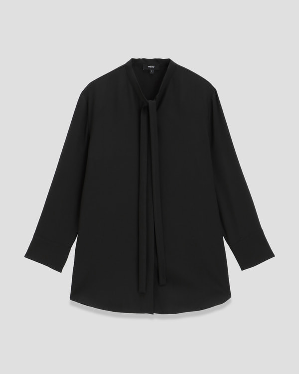 【Theory】一部限定カラー Prime Georgette Tie Blouse 【Theory】一部限定カラー Prime Georgette Tie Blouse