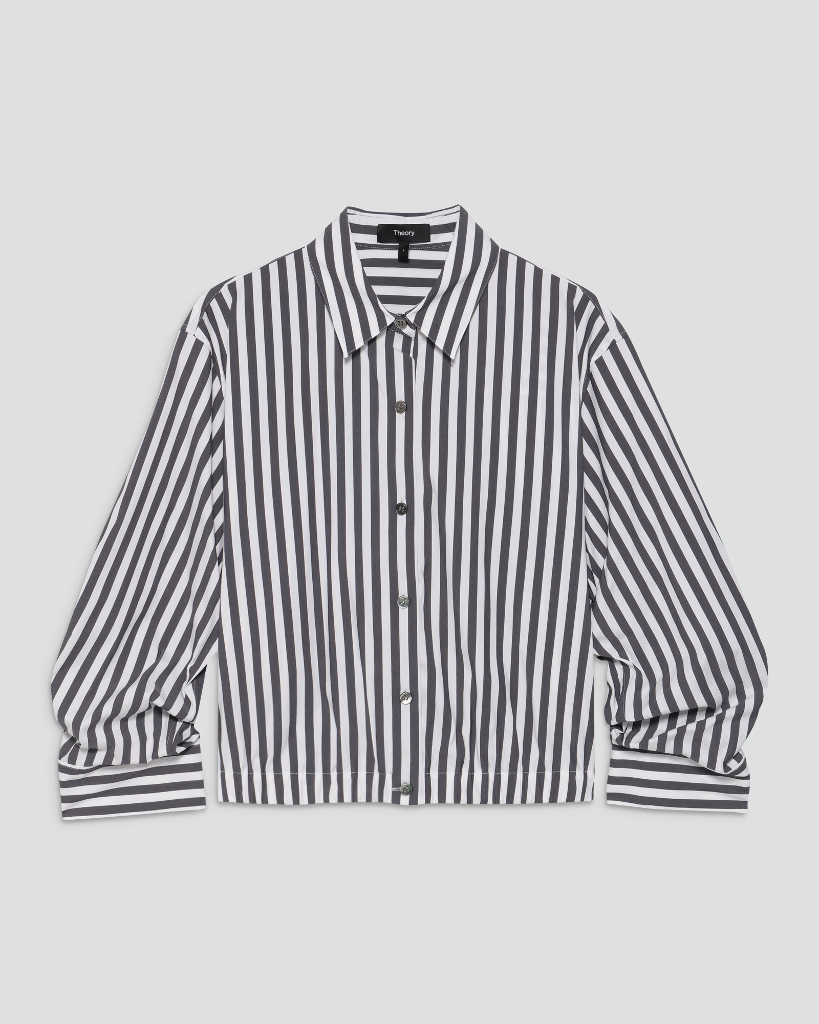 トップス Theory Awning Stripe Fixed Sleeve Shirt Theory(セオリー) Awning Stripe Fixed Sleeve Shirt - YAMAROKU