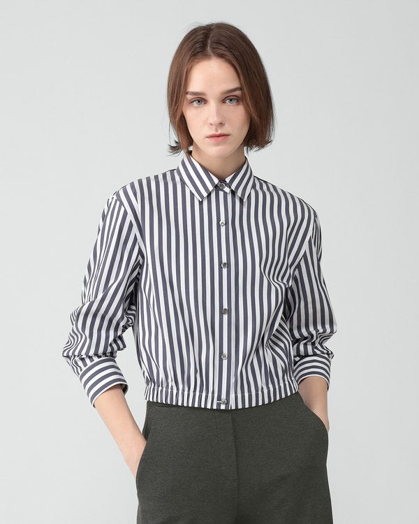 【Theory】Awning Stripe Fixed Sleeve Shirt 【Theory】Awning Stripe Fixed Sleeve Shirt