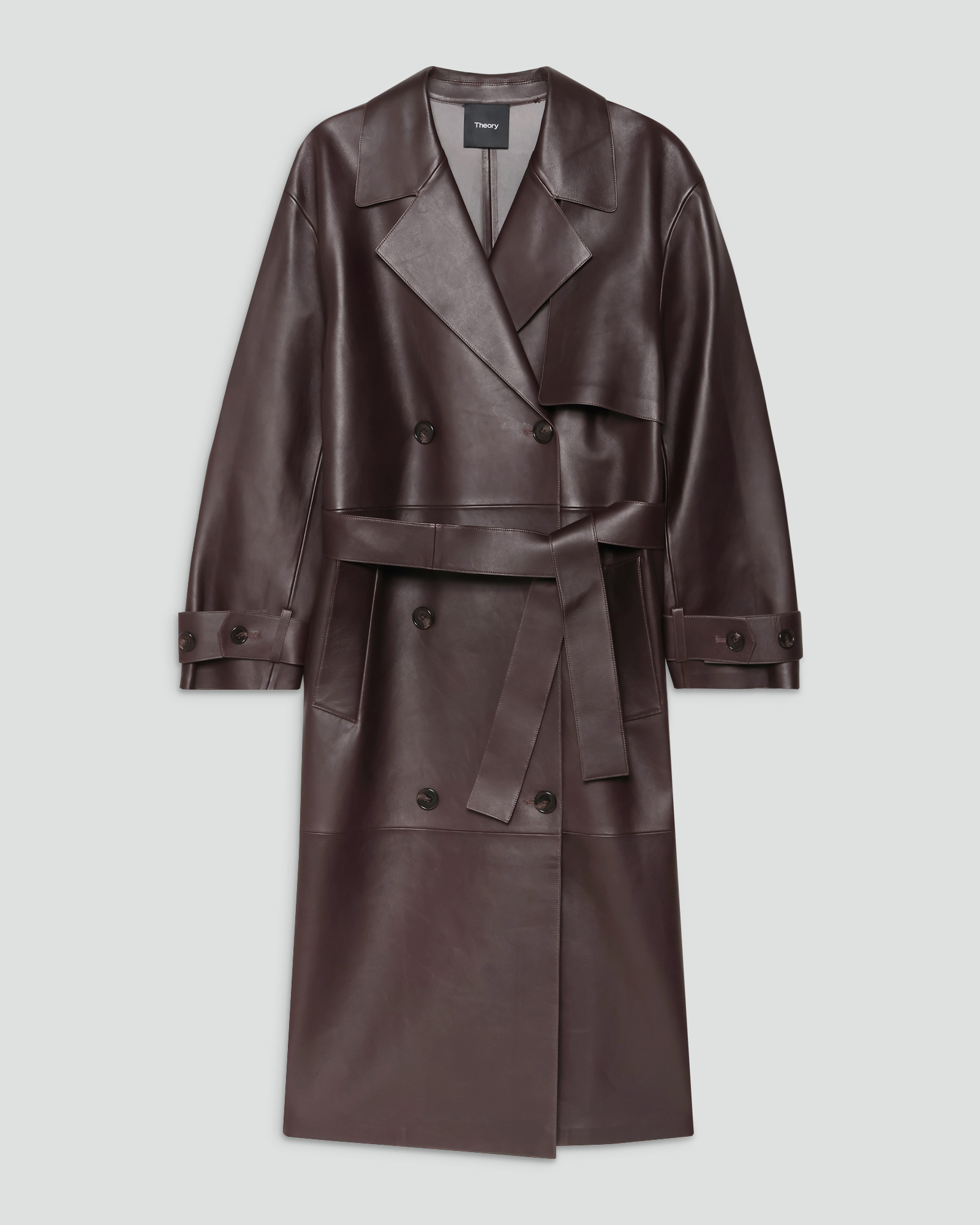 一部店舗限定 Sleek Nappa Double Breasted Trench L | WOMEN