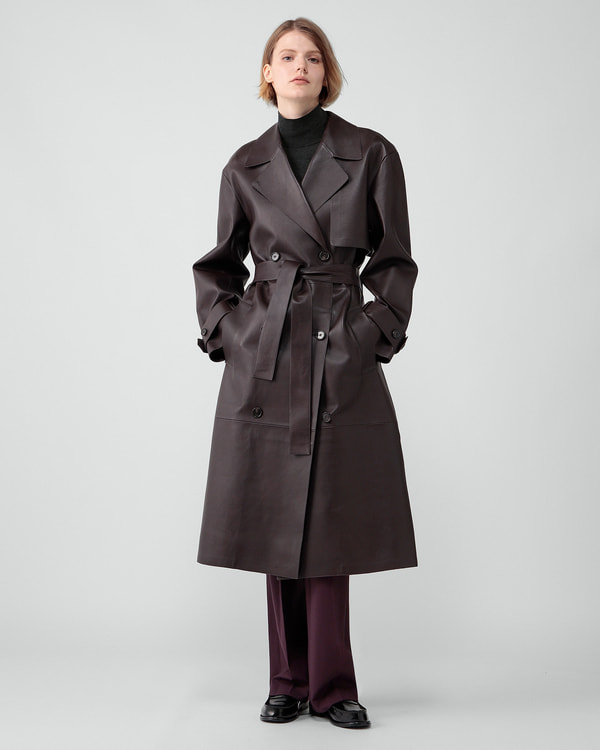 【Theory】一部店舗限定 Sleek Nappa Double Breasted Trench L 【Theory】一部店舗限定 Sleek Nappa Double Breasted Trench L