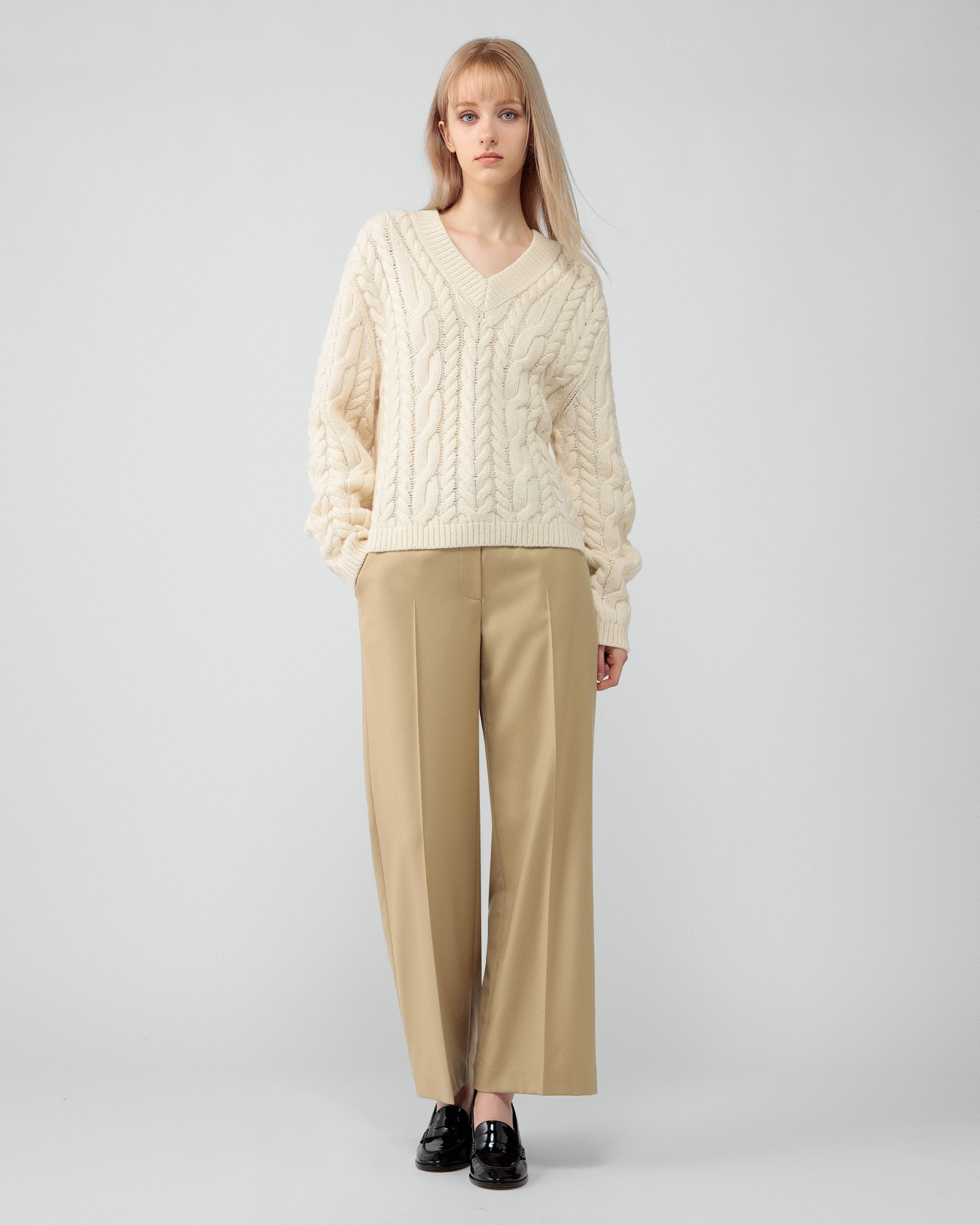 一部店舗限定 Felted Wool Cash Cable Sweater | WOMEN（レディース