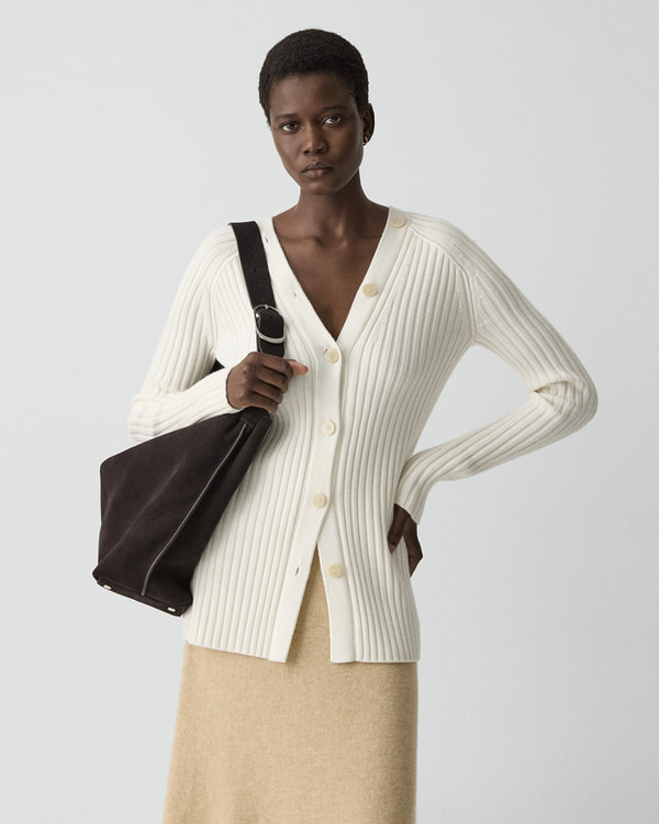 【Theory】Morton Wool Open Back Cardigan