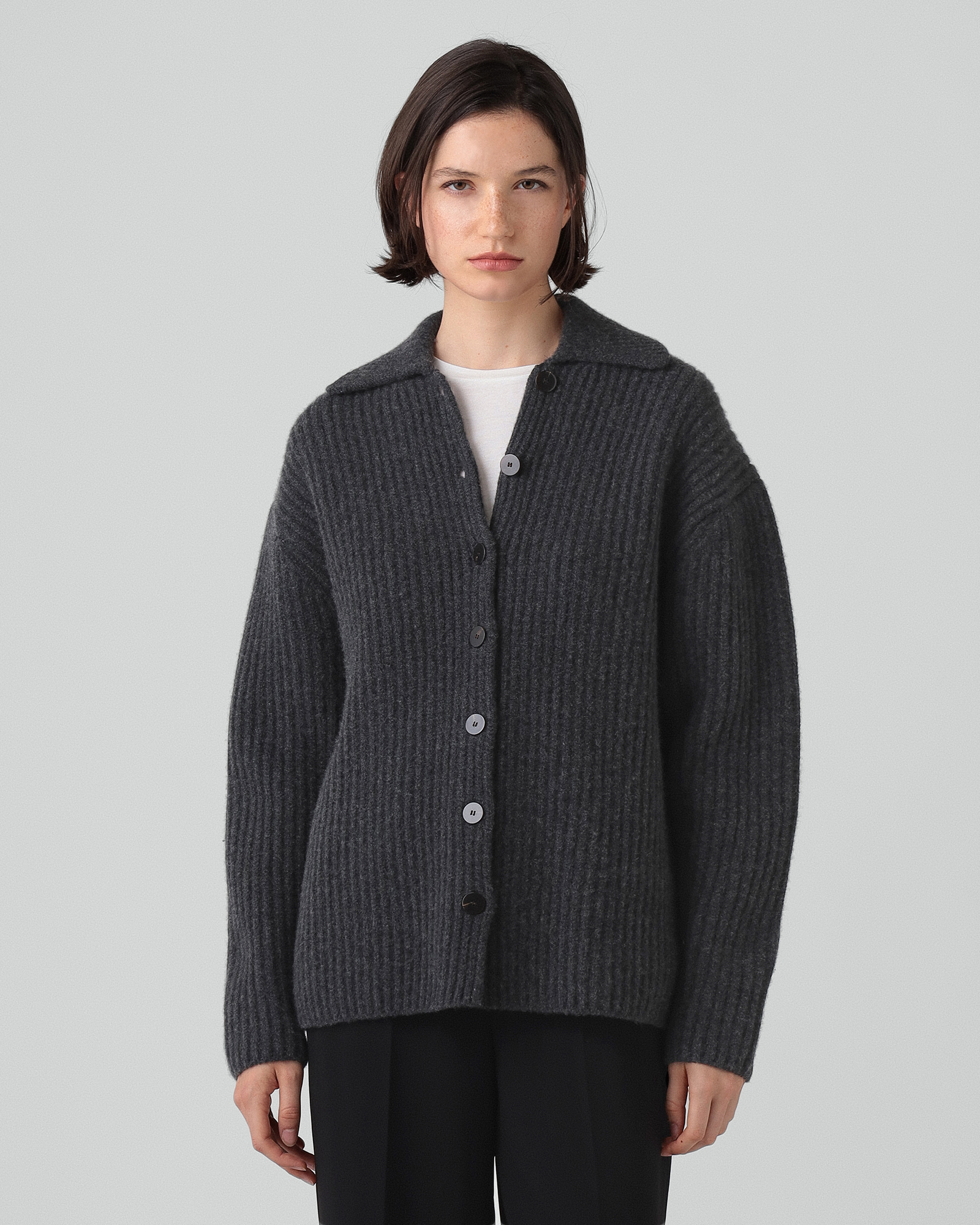 Felted Wool Cash Felted Rib Cardigan | WOMEN（レディース）｜Theory