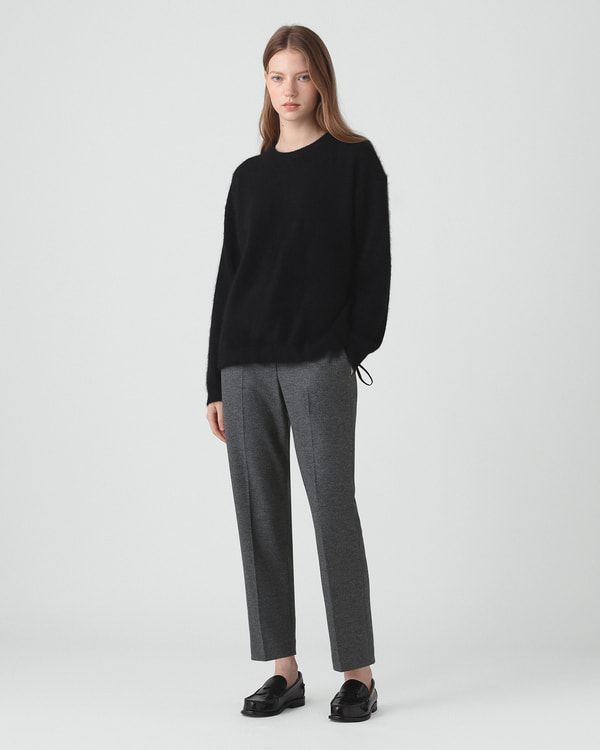 【極美品】セオリー 25SS クロップドパンツ ブラック 2 Theory - セオリー スラックスパンツ クロップド 2 M 黒