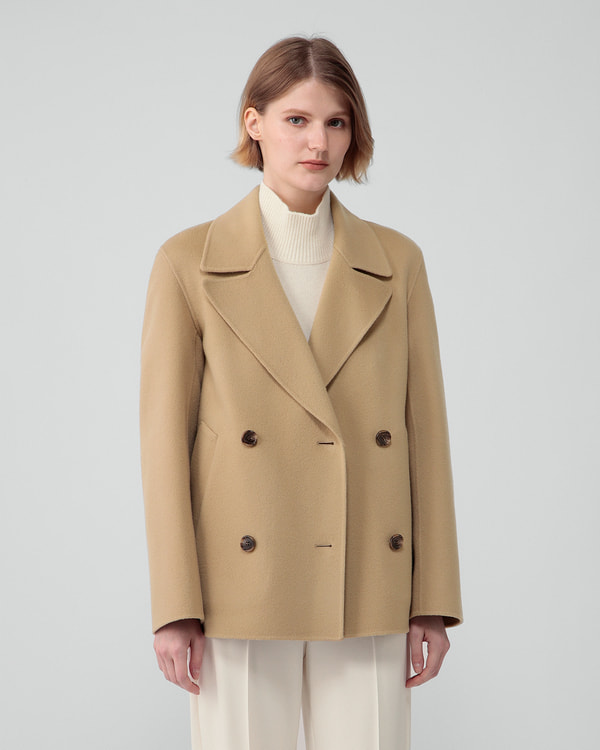 【極美品】Theory Luxe New Divide Belt Coat B Theory(セオリー) LUXE NEW DIVIDE WRAP TRENCH PALOMINO