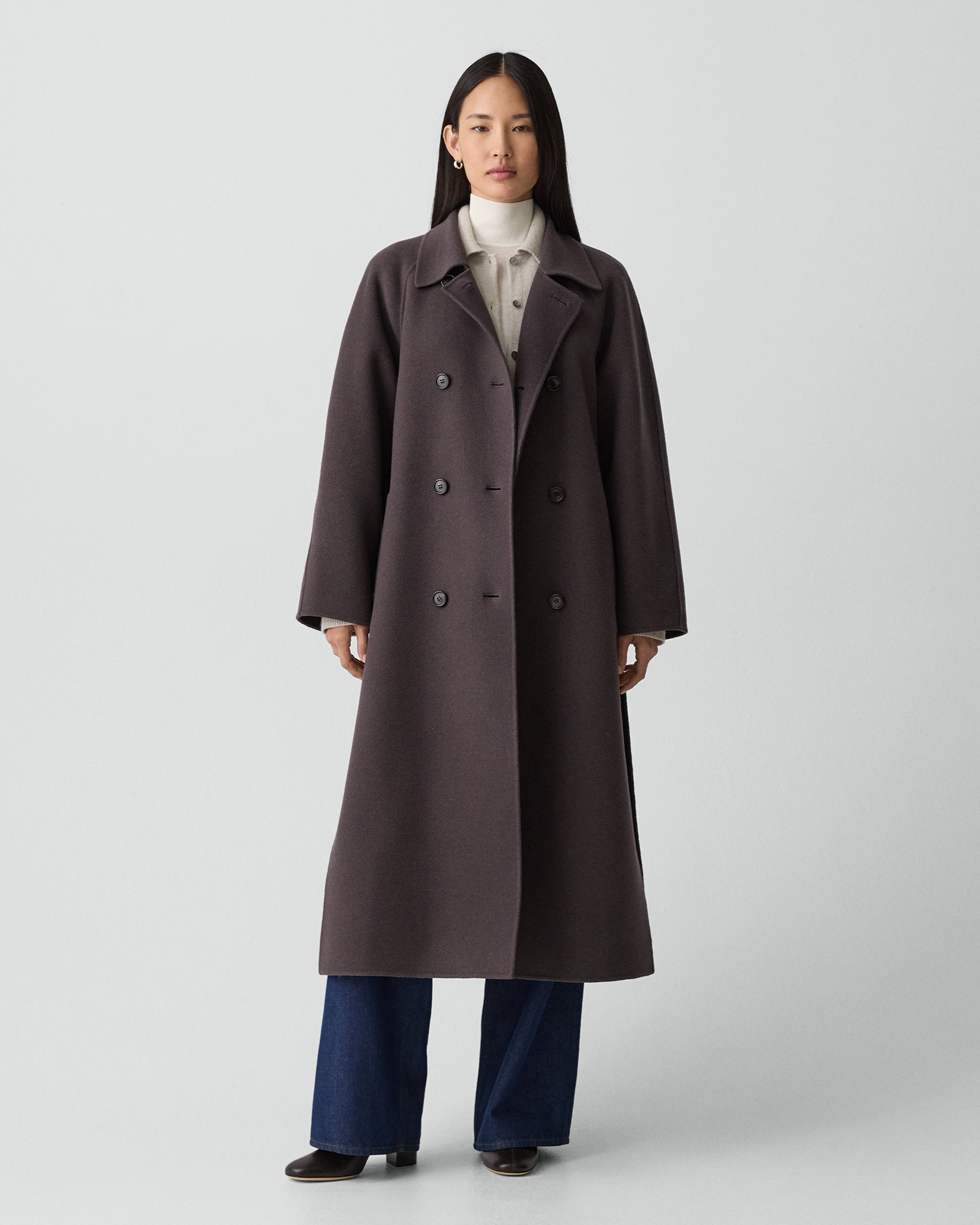 Point Divide Double Breasted Coat | WOMEN（レディース）｜Theory