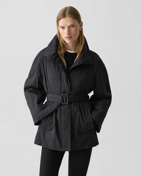 【Theory】Feather Nylon Cropped Parka 【Theory】Feather Nylon Cropped Parka