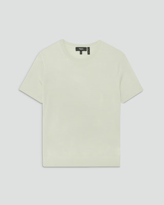 新品未使用 セオリー Regal Wool Boxy Tee ニットT ホワイト Regal Wool Boxy Tee | Theory