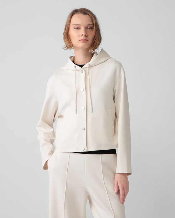 未使用級✨セオリー クルーネックボンバージャケット アウター とろみ アイボリー Theory [セオリー] 公式通販サイト