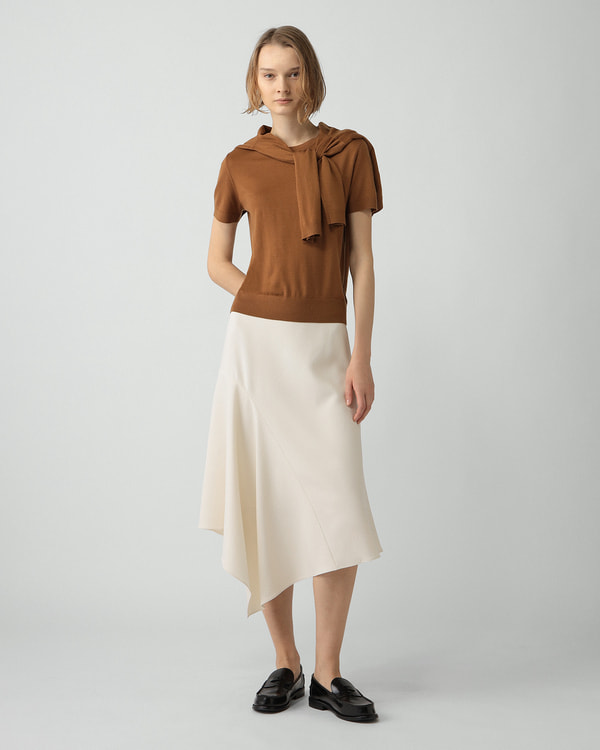 未使用 Theory 2022 ダブルフェイスフーディジレ Lサイズ アイボリー LOULOU WILLOUGHBY】ジオリカラメツイードジレ|allureville OFFICIAL