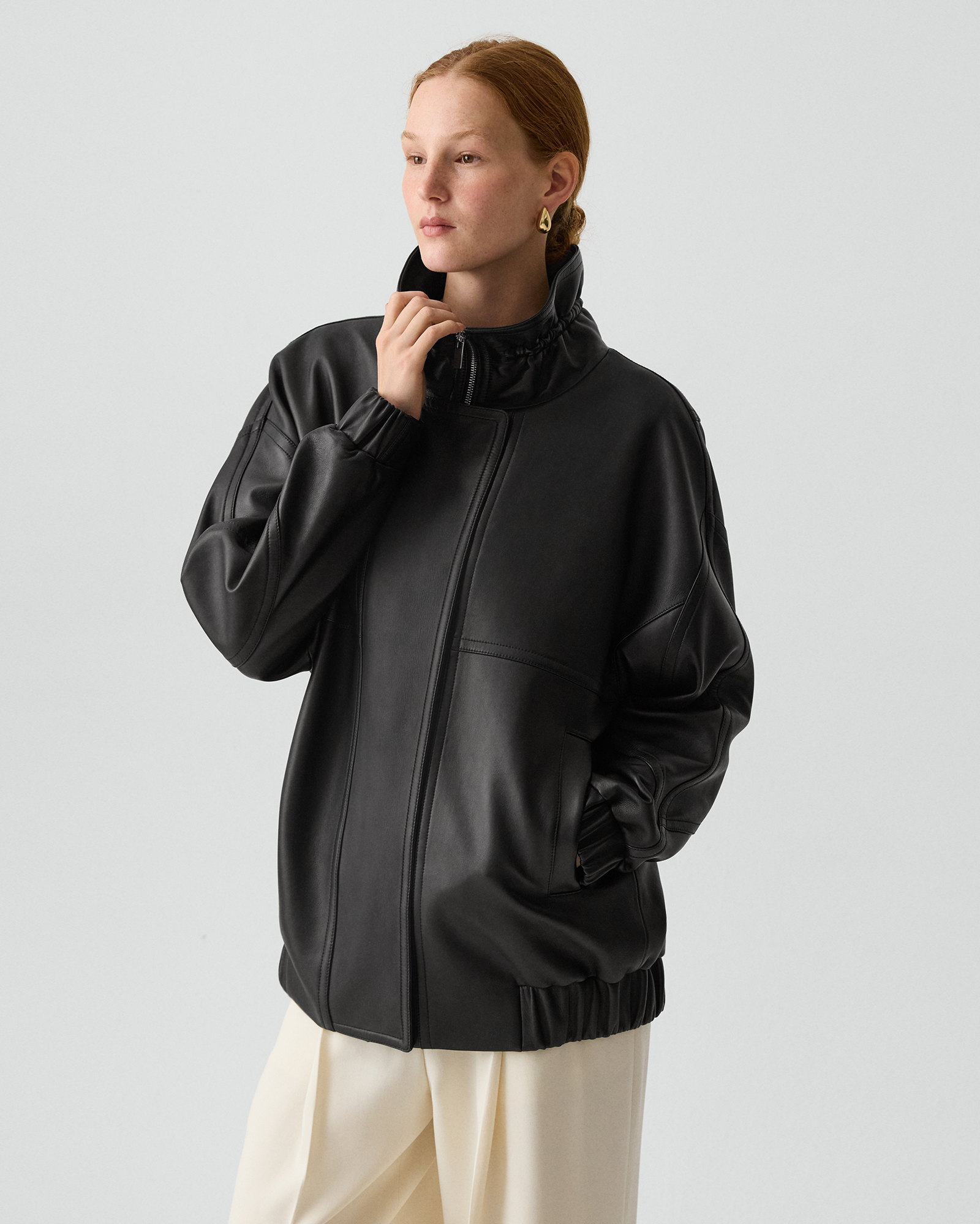 極美品 セオリー CLINTON セットアップ ジャージー M チャコール 1