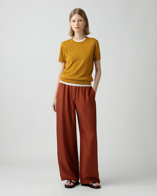 極美品*定価4万 Theory 25SS クロップドジレベスト ブラウン 4 セオリー(Theory)公式通販