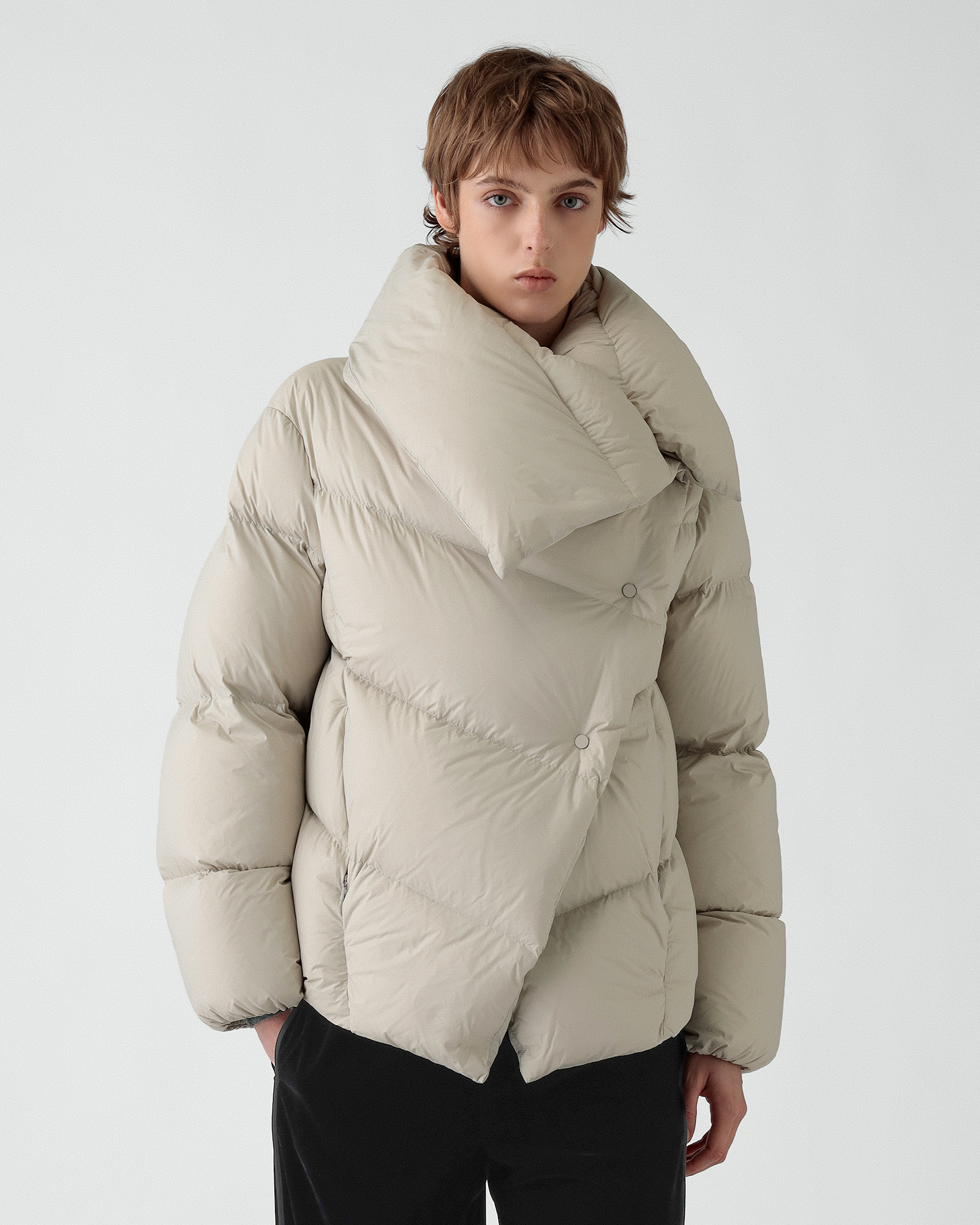 【定価9万円】　未使用✨　theory ウール　カシミヤ　フーデットコート　XL セオリー(Theory)公式通販 レディースファッション
