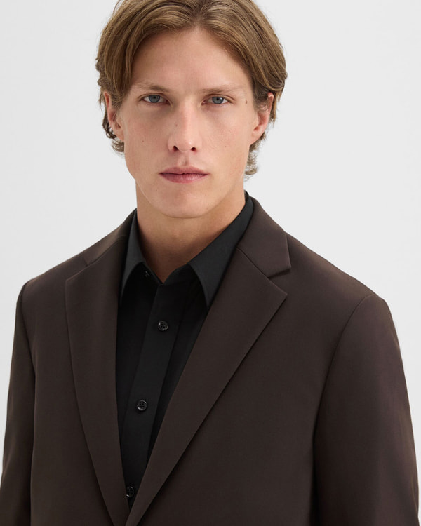 Theory Men Jacket Theory Marco R Leather Jacket In Brown For Men