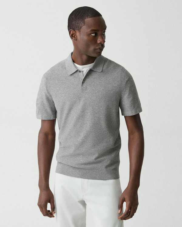 【Theory】Light Bilen Goris Grid Polo Sweater 【Theory】Light Bilen Goris Grid Polo Sweater