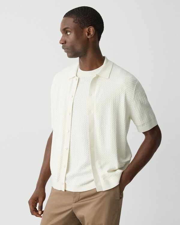Tactile Cotton Cairn Shirt Cardigan | MEN | Theory [セオリー