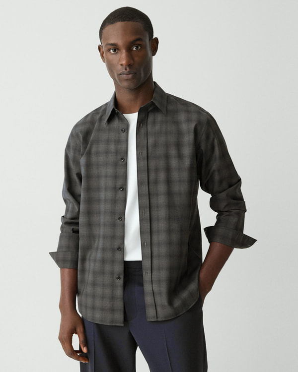 【Theory】Wool Shirt Check Irving Shirt 【Theory】Wool Shirt Check Irving Shirt