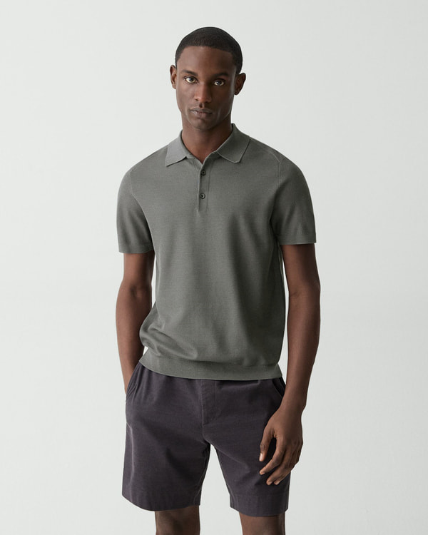 【Theory】《先行販売》 Silk Cotton Polo Sweater 【Theory】《先行販売》 Silk Cotton Polo Sweater