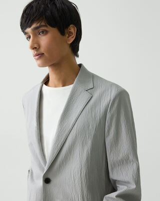 セオリー Theory SLEEK FLANNEL BOXY DB JKT （グレー系