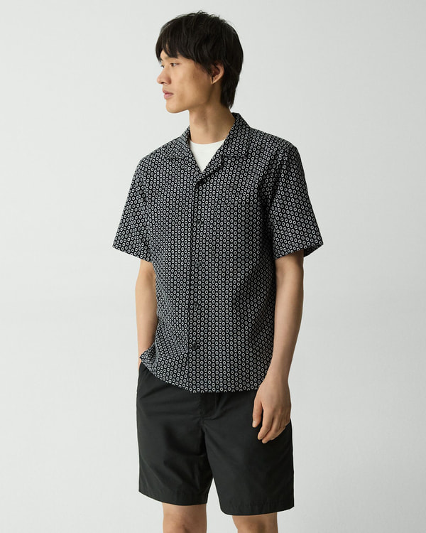 【Theory】《予約商品》 Geo Cotton Dobby Noll Camp Collar Shirt 【Theory】《予約商品》 Geo Cotton Dobby Noll Camp Collar Shirt