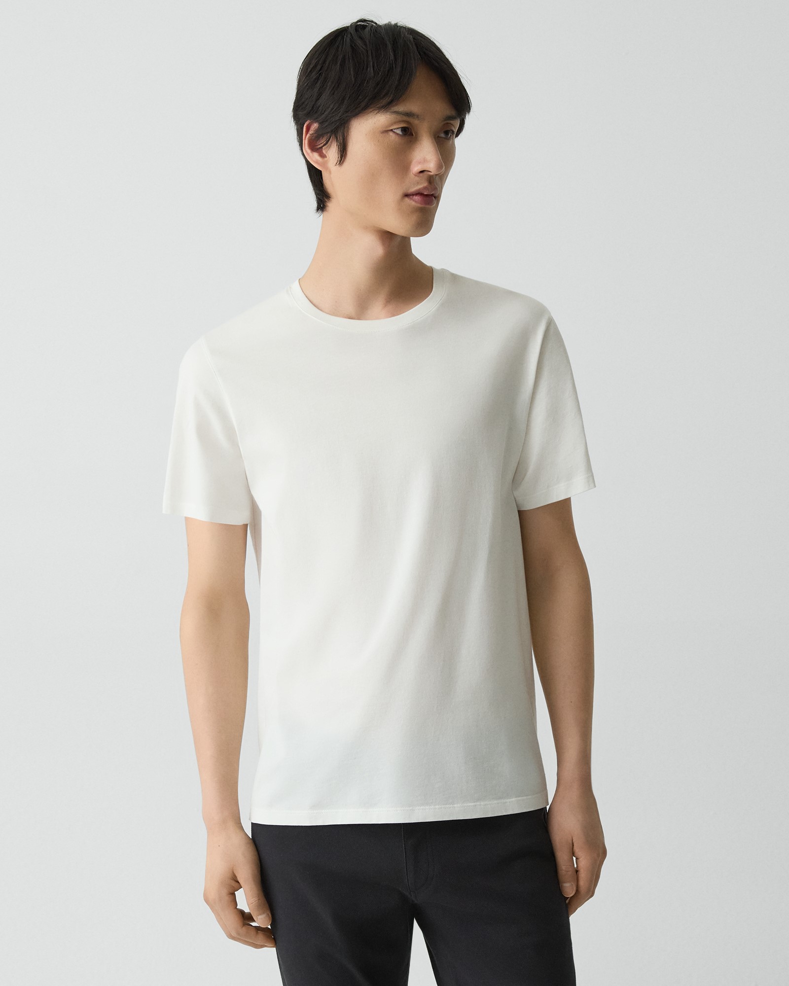 Cotton Jersey Precise Rib Tee | MEN | Theory [セオリー] 公式