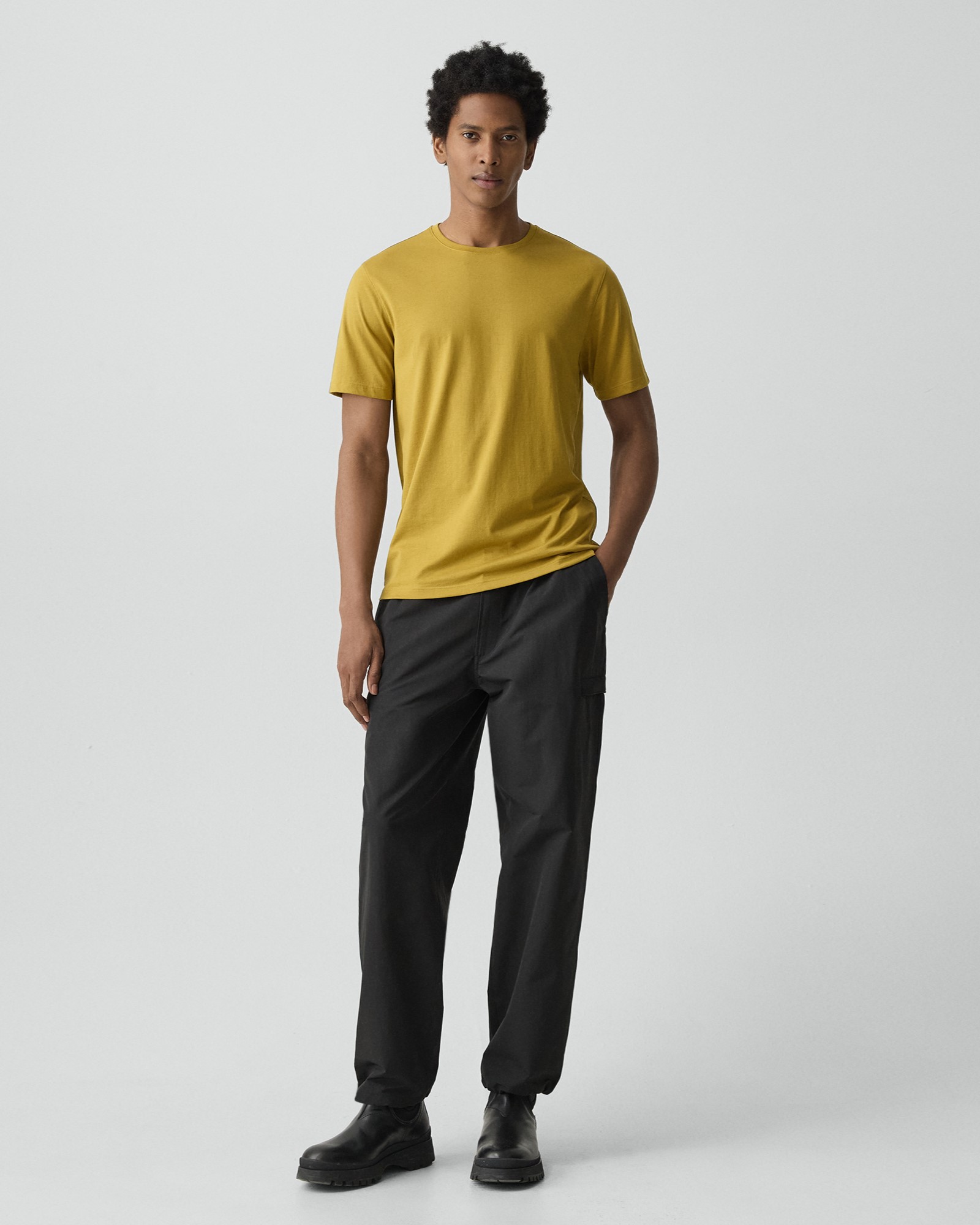 Cotton Jersey Precise Rib Tee | MEN | Theory [セオリー] 公式