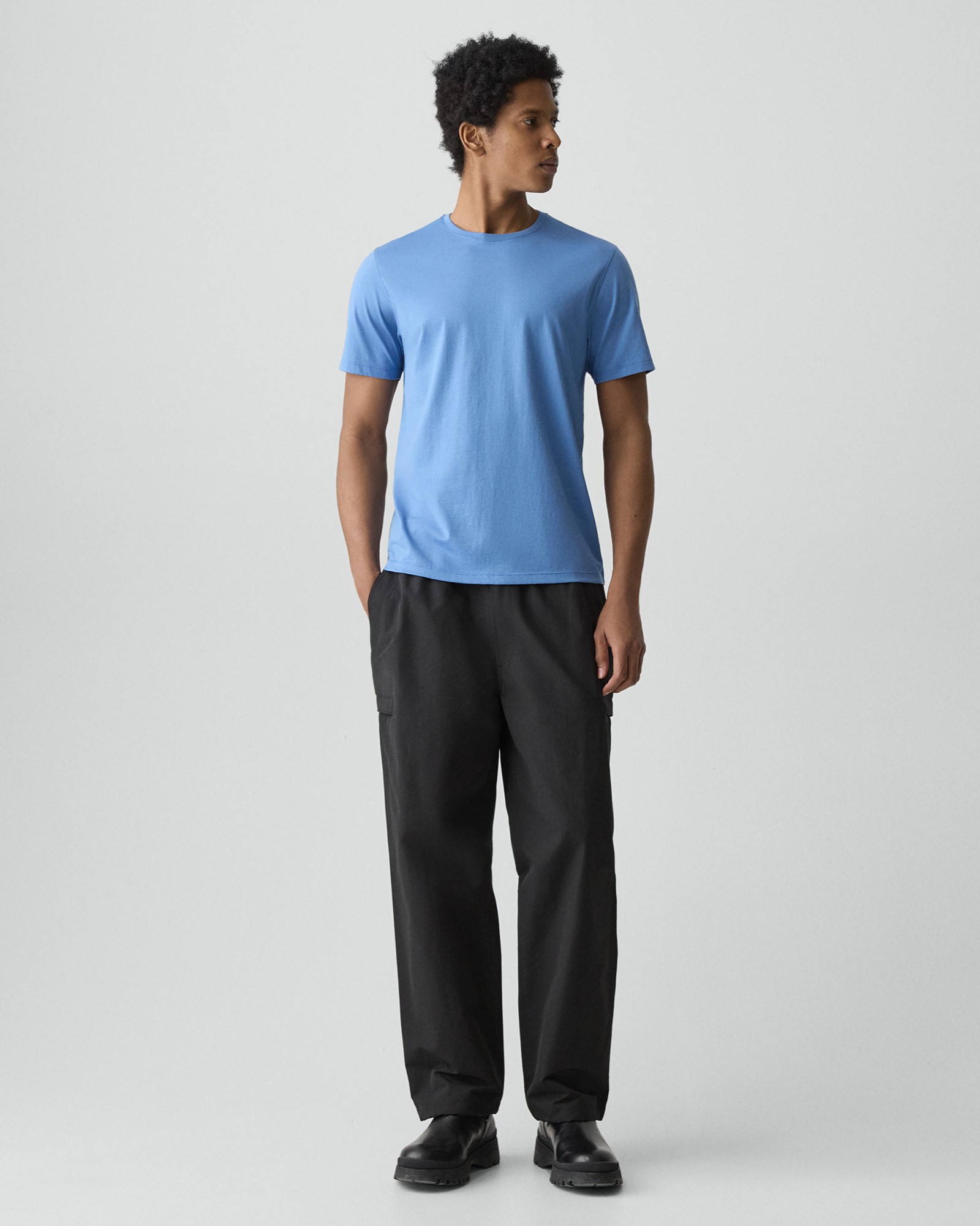 Cotton Jersey Precise Rib Tee | MEN | Theory [セオリー] 公式