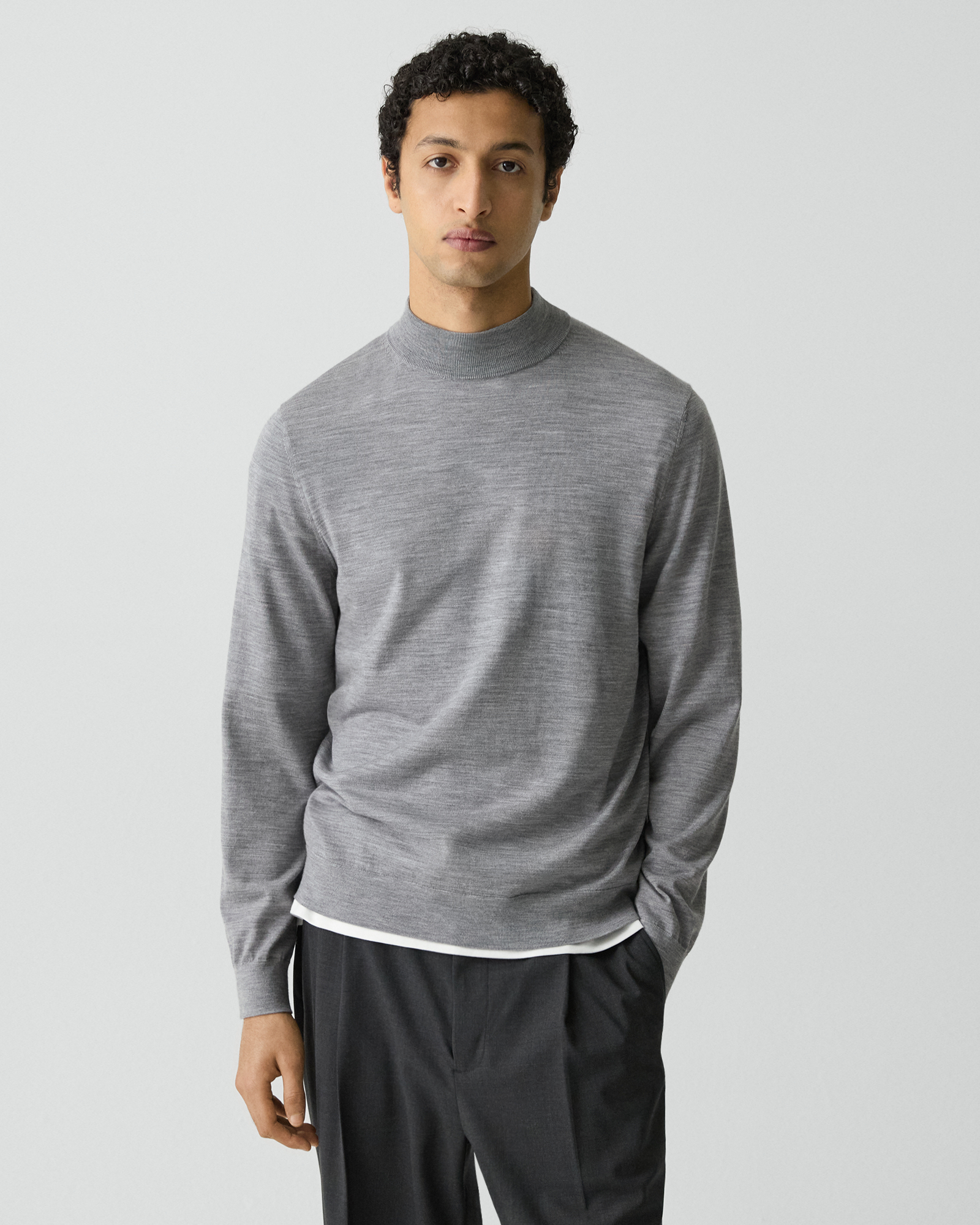 Regal Wool Mock Neck Sweater | MEN | Theory [セオリー] 公式