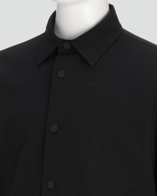 カズ　Theory Precision Ponte Overshirt 黒 Theory Men's Precision Ponte Overshirt, Black, S at Amazon