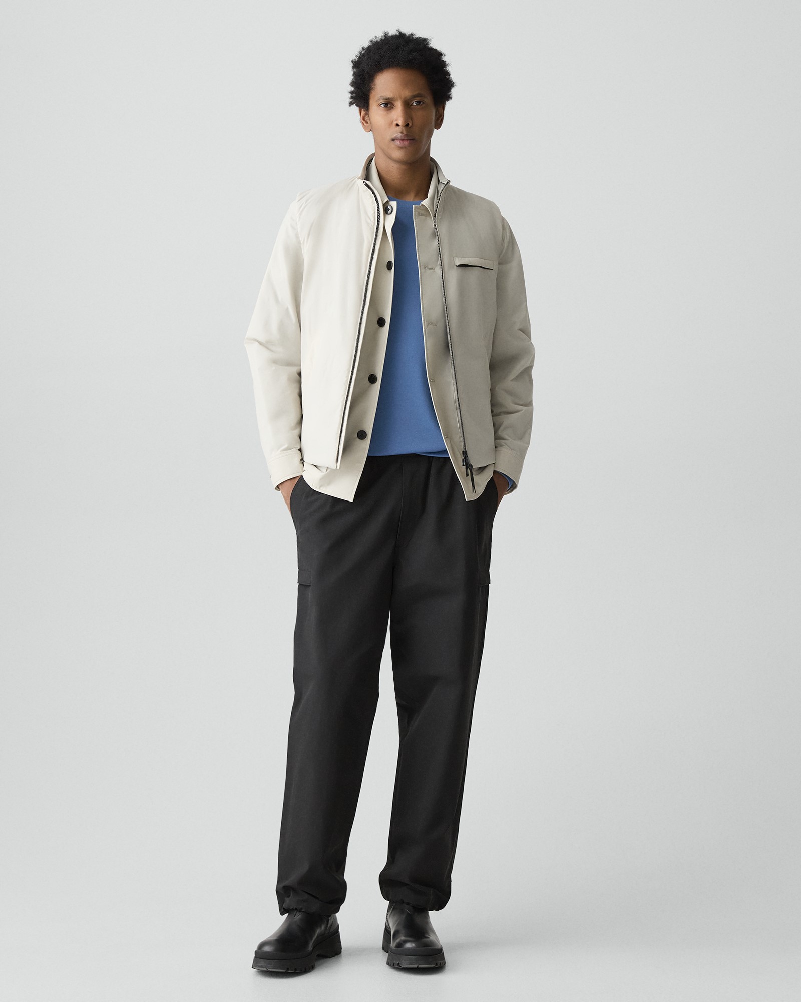 セオリーリュクス ライトウェイトアウターブルゾン theory 中古・古着通販】theory (セオリー) ブルゾン ブラック サイズ:SIZE S