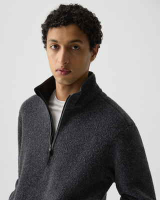 Dynamic Wool Quarterzip Wool Pullover | MEN | Theory [セオリー