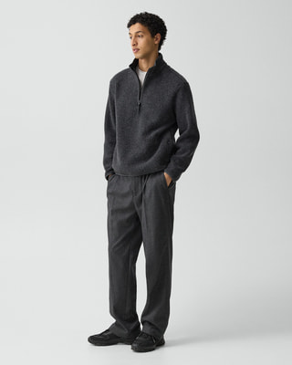 Dynamic Wool Quarterzip Wool Pullover | MEN | Theory [セオリー