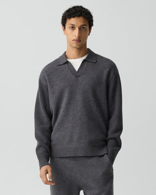 Boiled Merino Boiled Johnny Collar Sweater | MEN | Theory