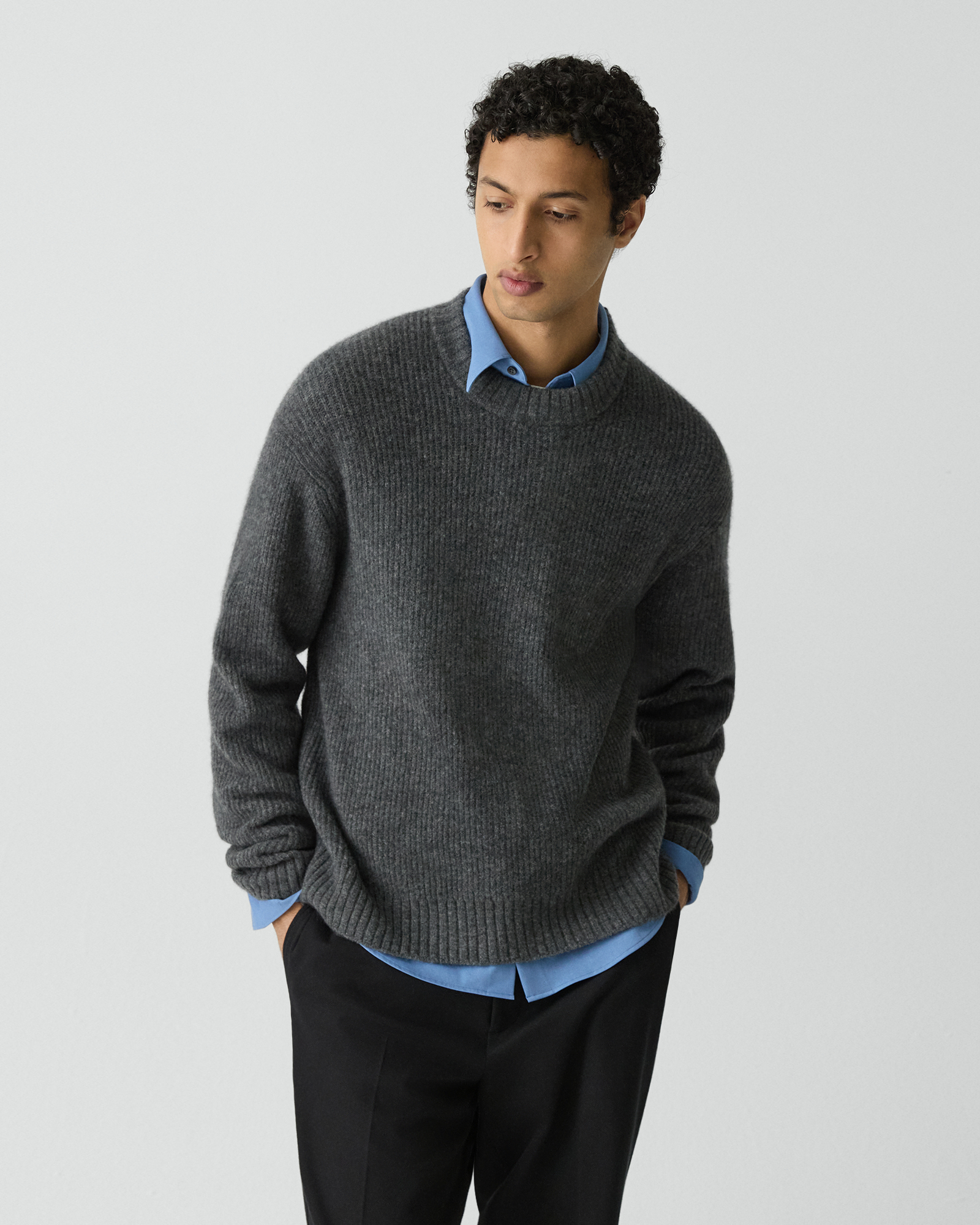 Theory 20aw オーバーサイズニット セール】『蓄熱/洗濯可』ボトルネックKNITプルオーバー（ニット