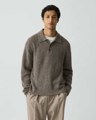 一部店舗限定 Astor Wool Longsleeve Polo Sweater | MEN | Theory