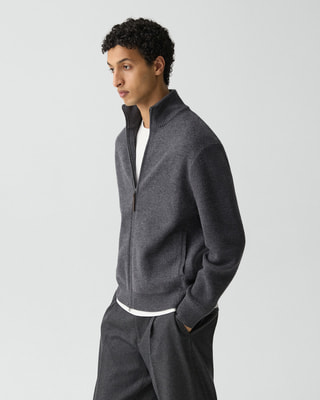 Boiled Merino Boiled Fullzip Turtle Sweater | MEN | Theory