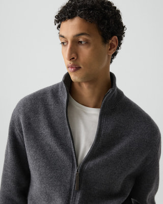 Boiled Merino Boiled Fullzip Turtle Sweater | MEN | Theory