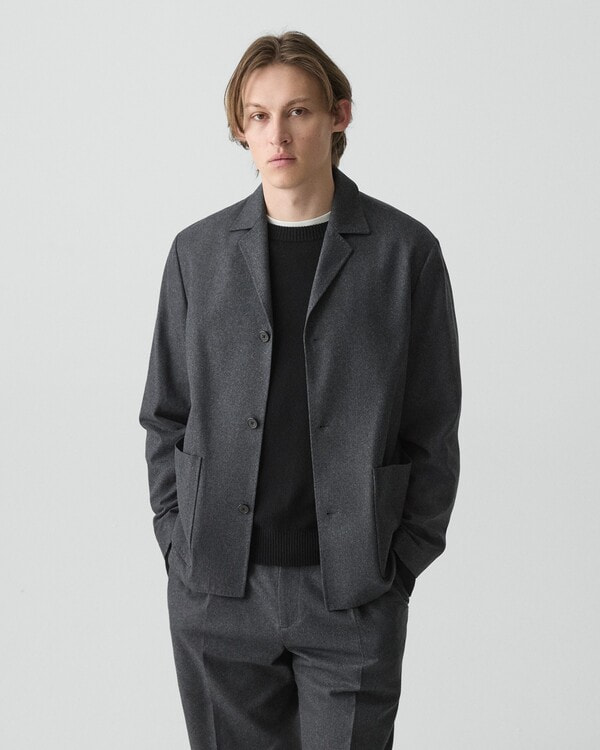 Theory グレージャケット 新品 タグ札付きtheory グレー ストライプ ジャケット