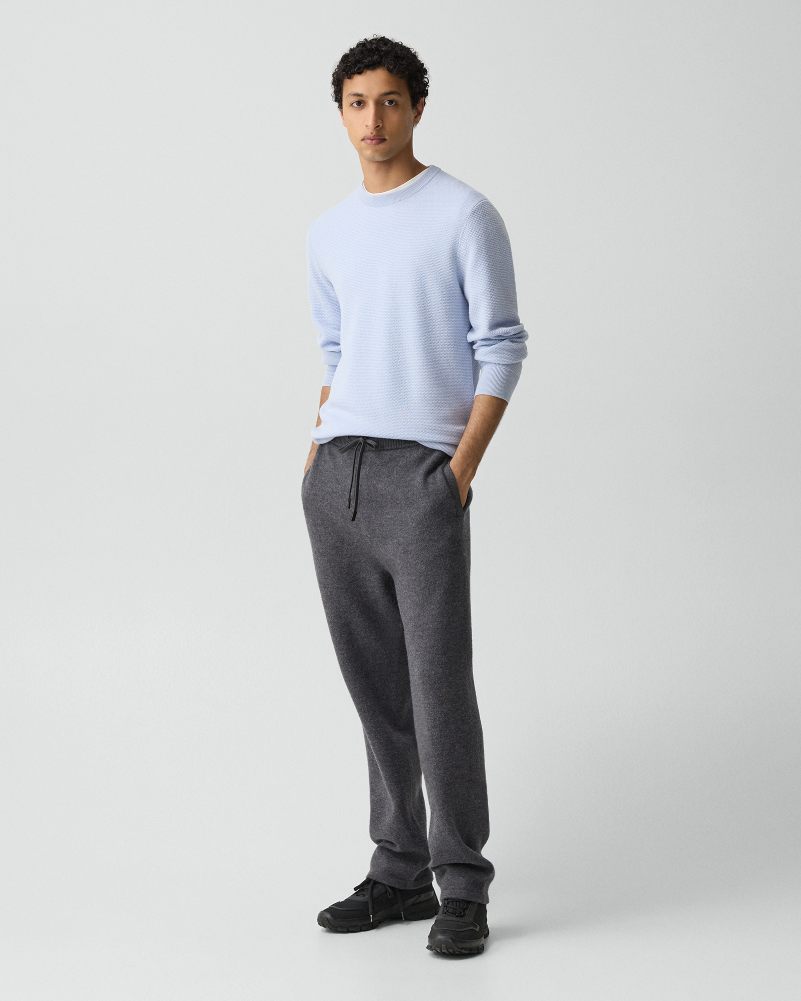 Theory セオリーメン ウールジャージーストレッチパンツ Gray 予約商品》 Boiled Merino Boiled Jogger Pant | MEN | Theory