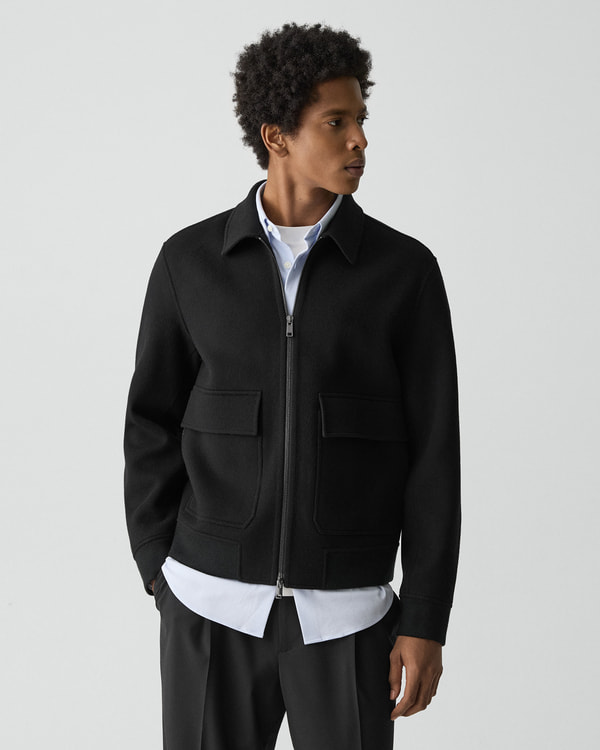 人気完売品✨️セオリー 23年製 ZIP ANORACK ネイビー Sサイズ オーバーサイズタートルネックセーター / Oversized Turtleneck