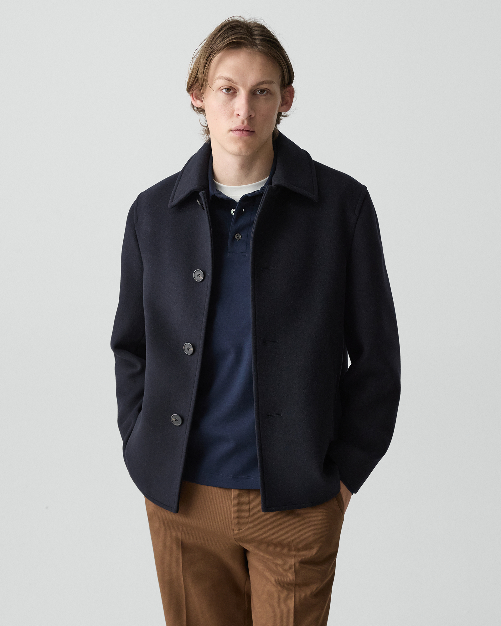 発売予定》 一部店舗限定 Plush Melton Pea Coat | MEN | Theory