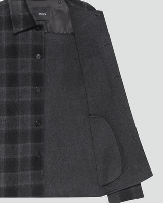 一部店舗限定 New Divide Check Overshirt Blouson | MEN | Theory