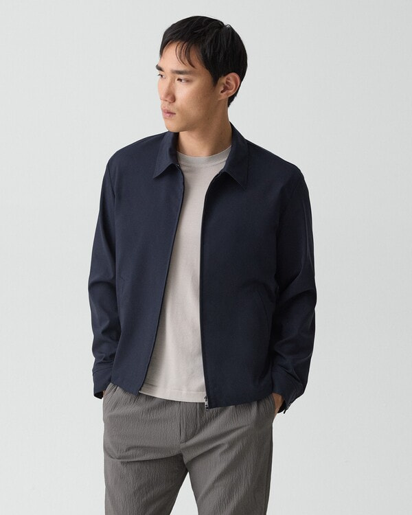 Theory ジップアップジャケット ブルゾン XS Theory - CROP ZIP ANORAK PRECISION PONTE2 / ジップアップブルゾン