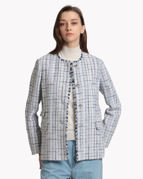 【極美品】23年　セオリーリュクス　ジャケット　ツイード　Crevon 24時間限定値下げ】theory luxe ジャケット ジャケット VISCHER