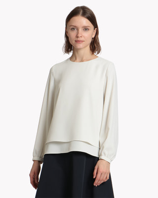 theory luxe ブラウス アイボリー 38 Marvine elida