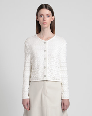 theory luxe シアー カーディガン ホワイト 38｜レディース 